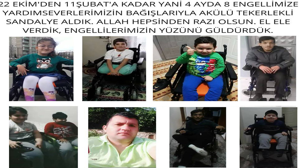 Akülü Tekerlekli Sandalye Bağışlarına Tam Destek